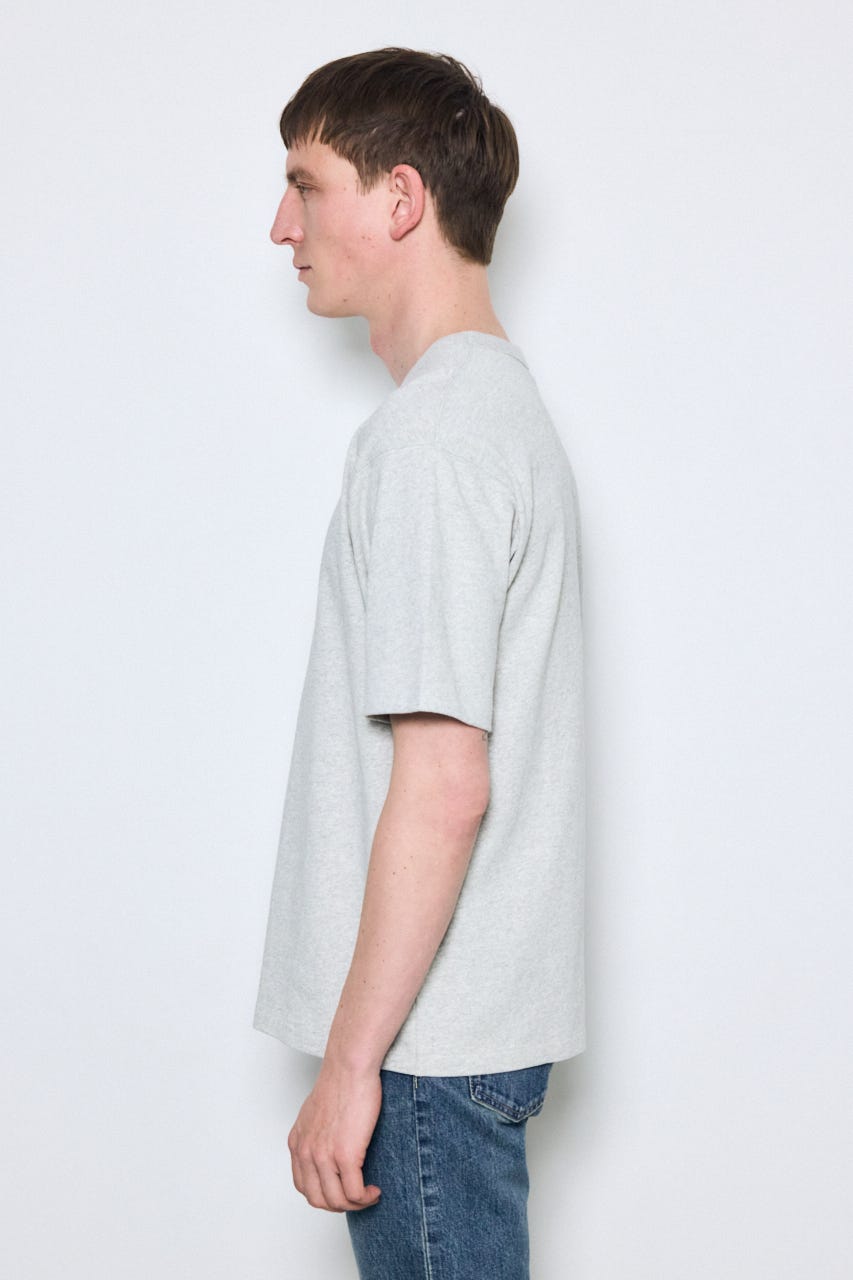 ベーシックコットン半袖T GRY M