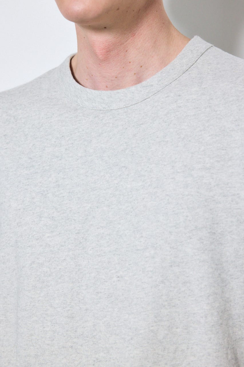 ベーシックコットン半袖T GRY M