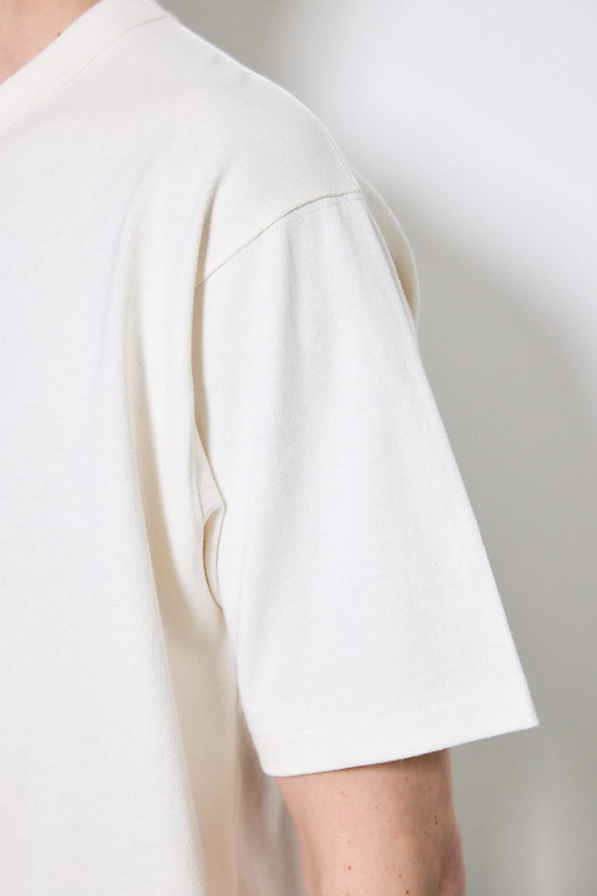 ベーシックコットン半袖T WHT L