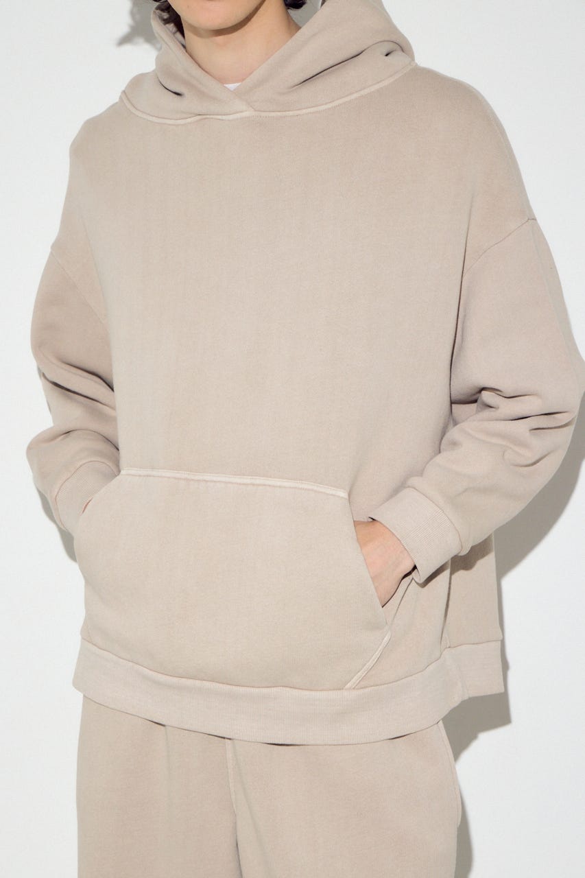 裏起毛ワイドフーディー L/BEG S