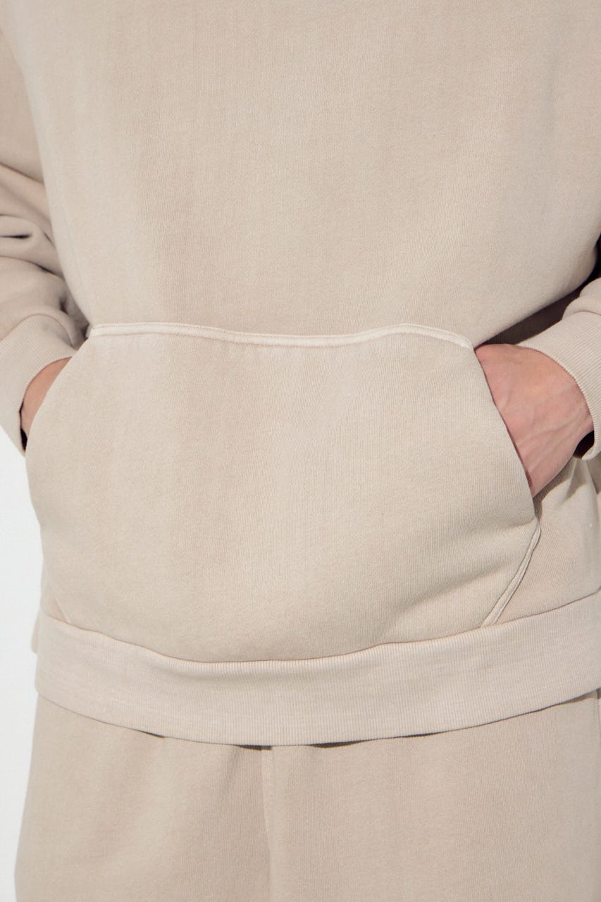 裏起毛ワイドフーディー L/BEG S