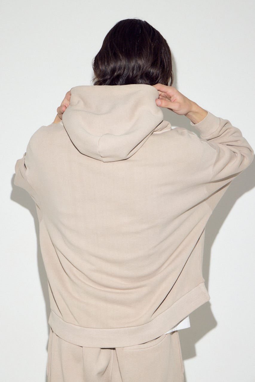 裏起毛ワイドフーディー L/BEG S