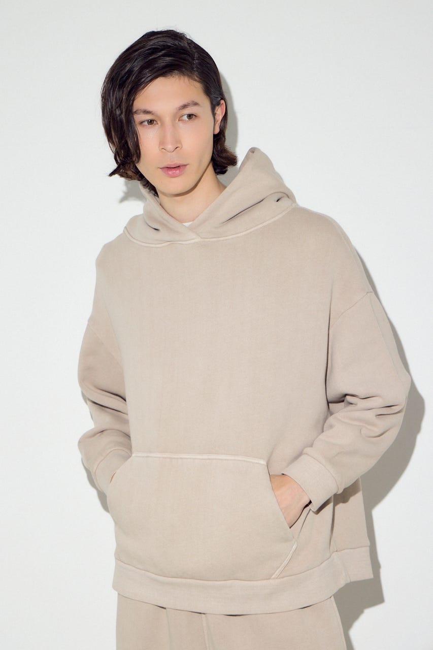 裏起毛ワイドフーディー L/BEG S