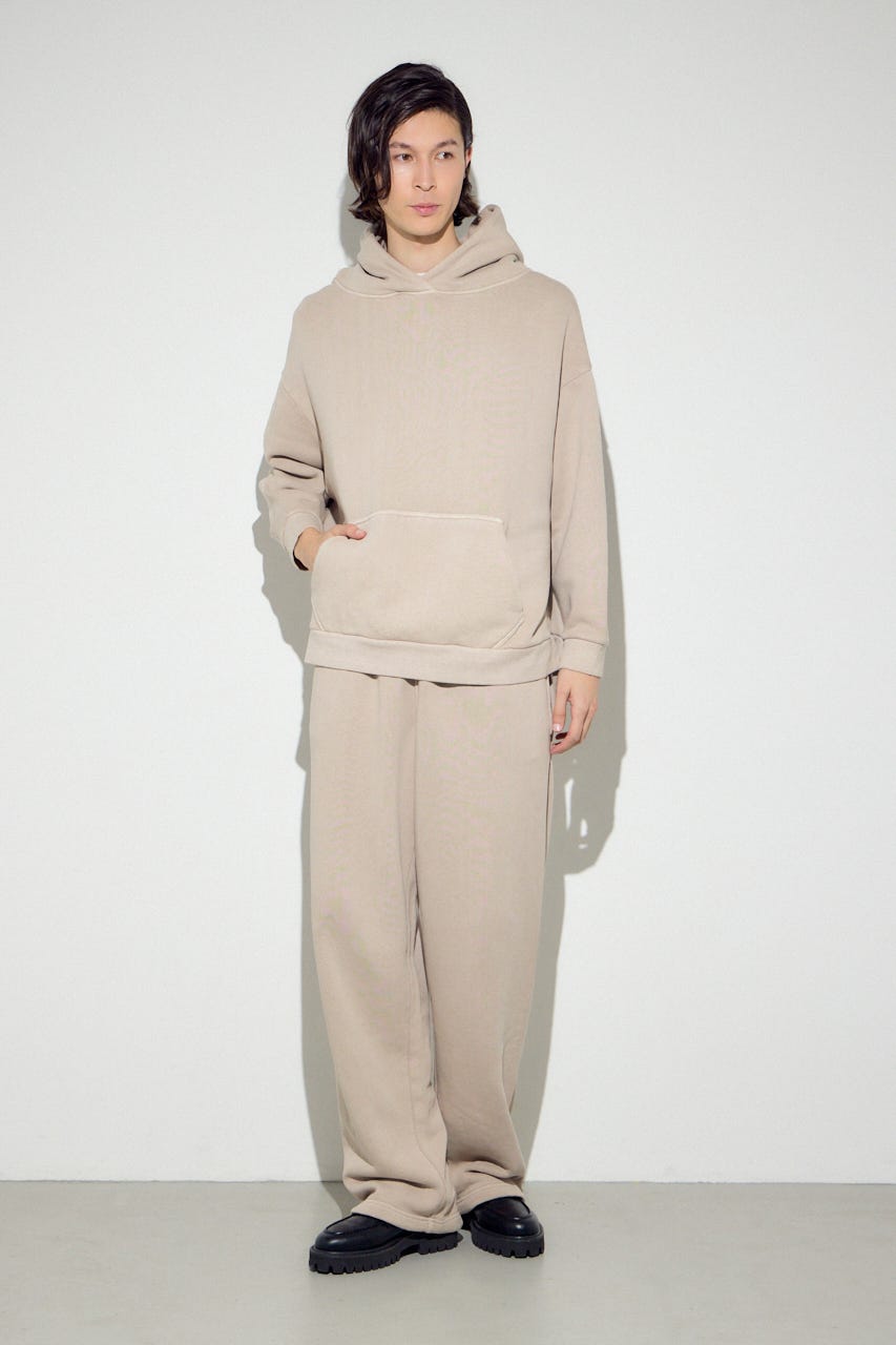 裏起毛ワイドフーディー L/BEG S