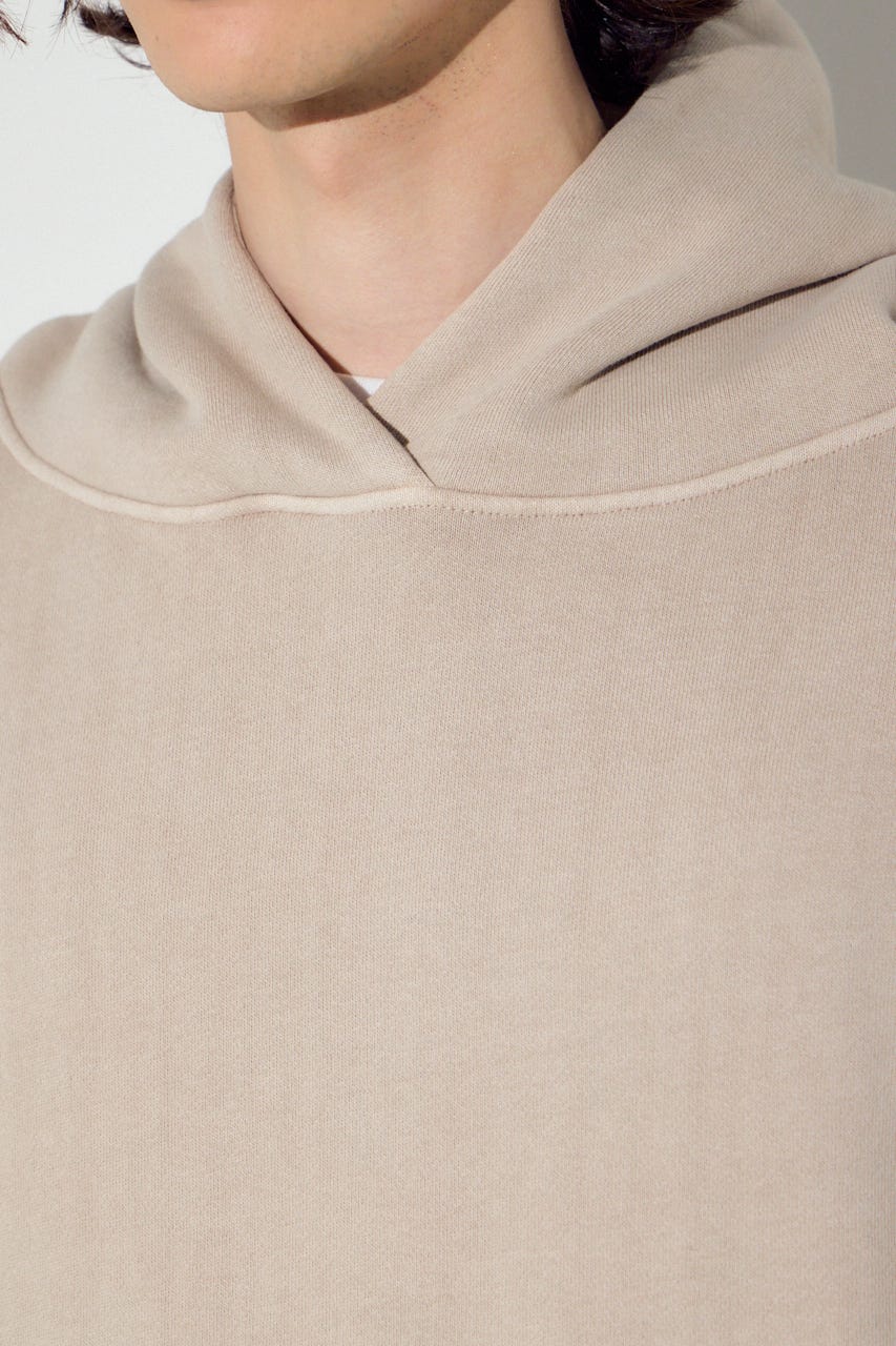 裏起毛ワイドフーディー L/BEG S