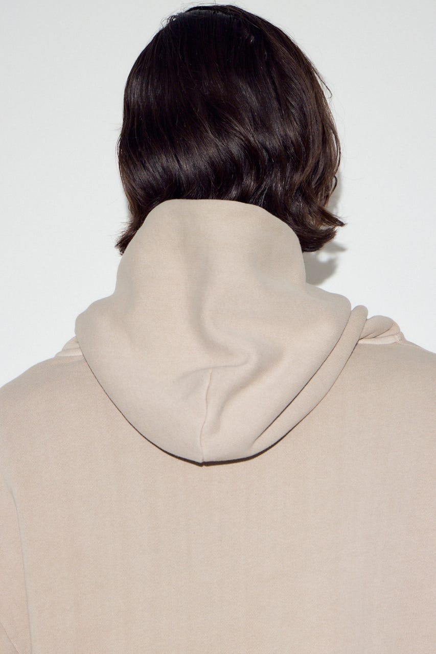 裏起毛ワイドフーディー L/BEG S