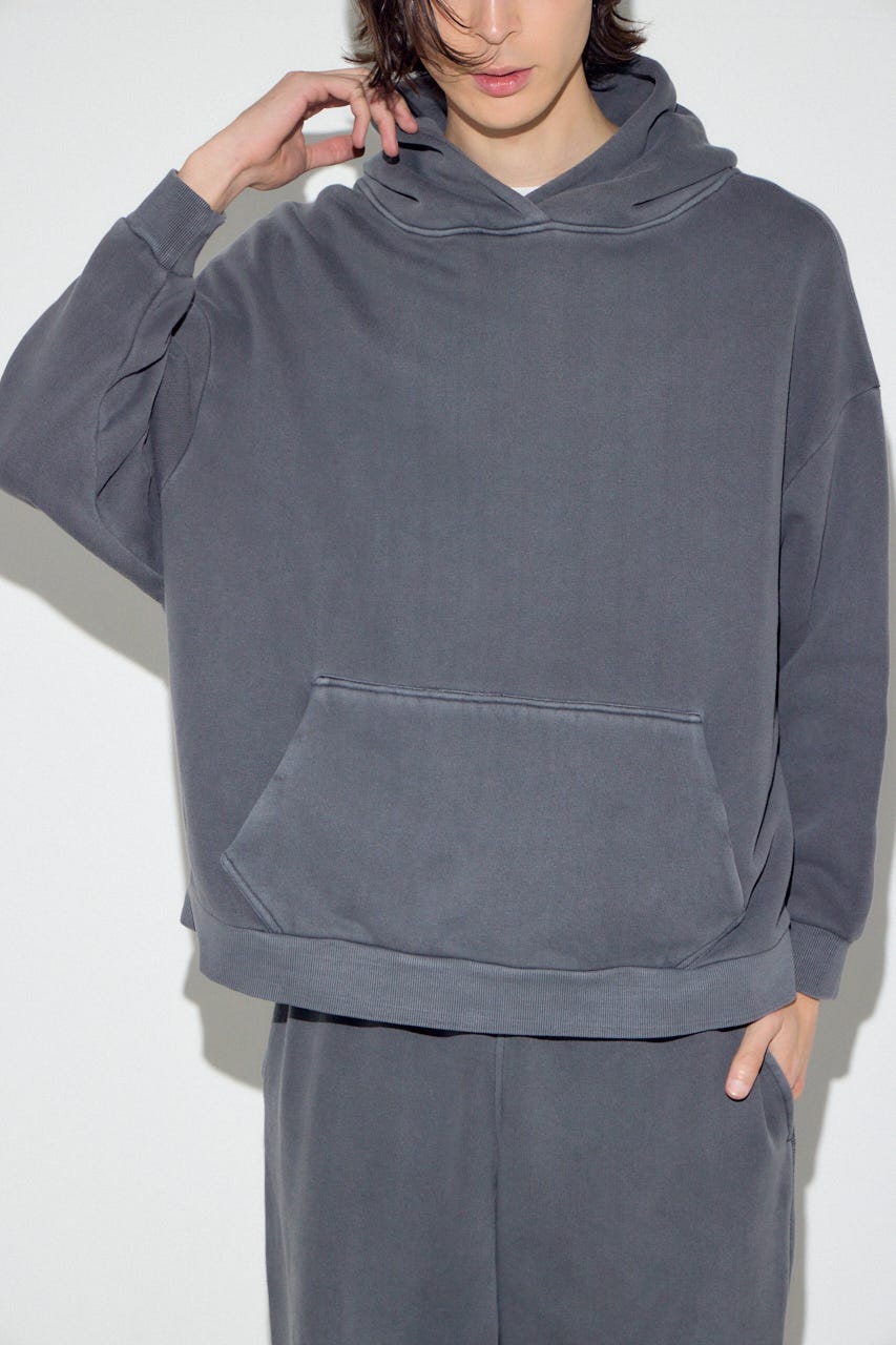 裏起毛ワイドフーディー L/BLK M