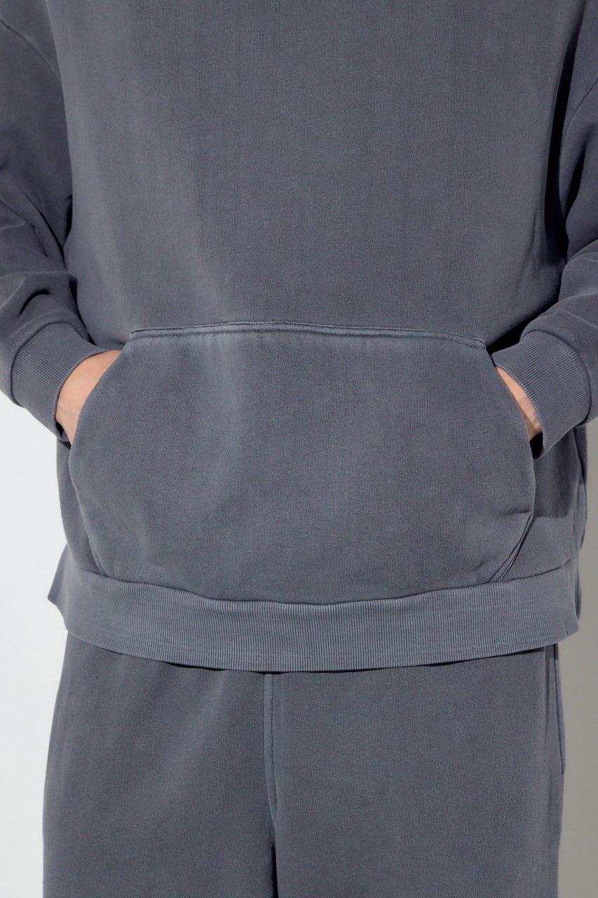 裏起毛ワイドフーディー L/BLK M