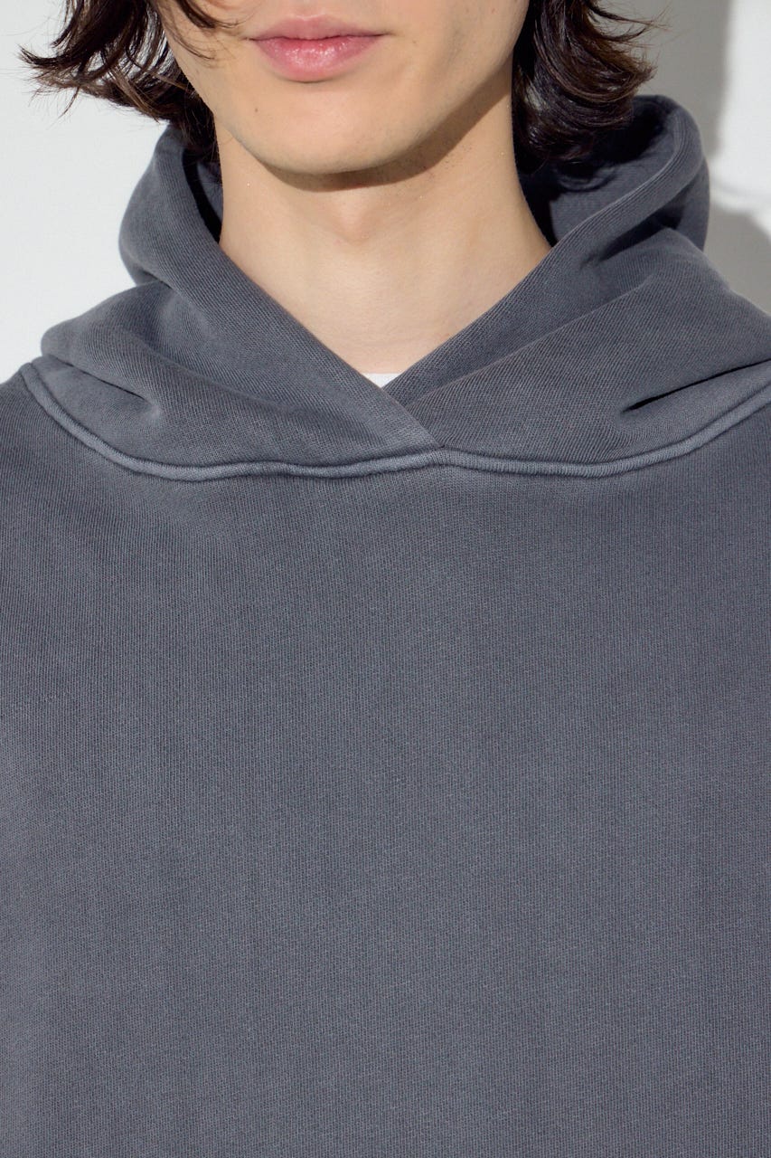 裏起毛ワイドフーディー L/BLK M