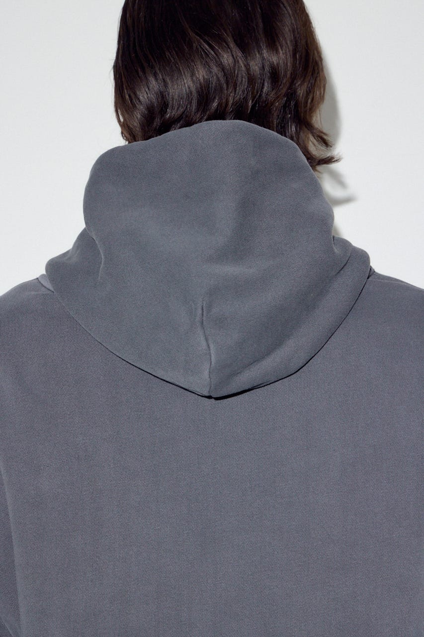 裏起毛ワイドフーディー L/BLK M