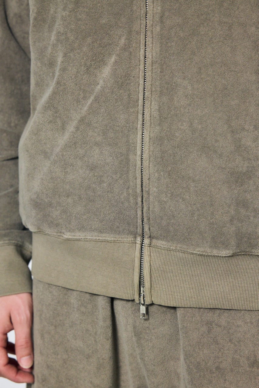 ソフトパイルジップアップフーディー KHA M