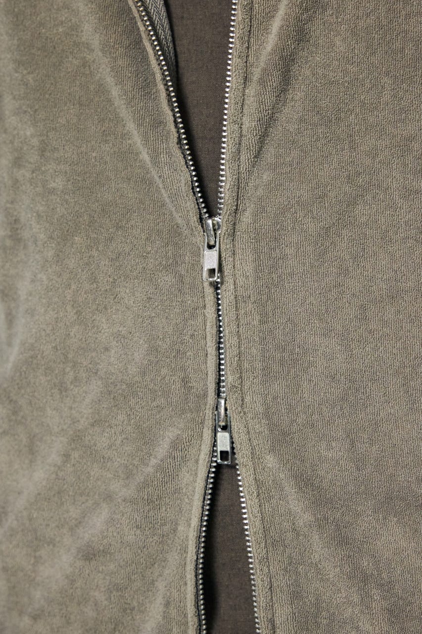 ソフトパイルジップアップフーディー KHA M