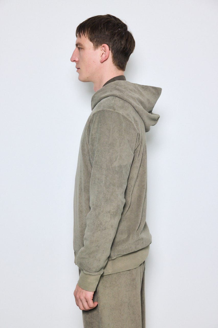 ソフトパイルジップアップフーディー KHA M