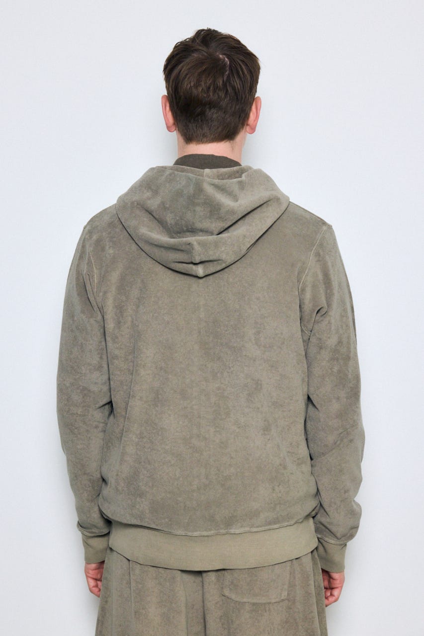 ソフトパイルジップアップフーディー KHA M