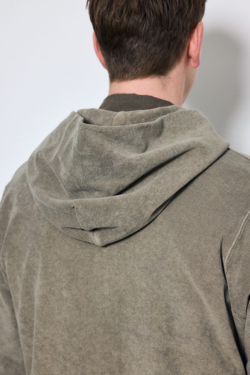 ソフトパイルジップアップフーディー KHA M