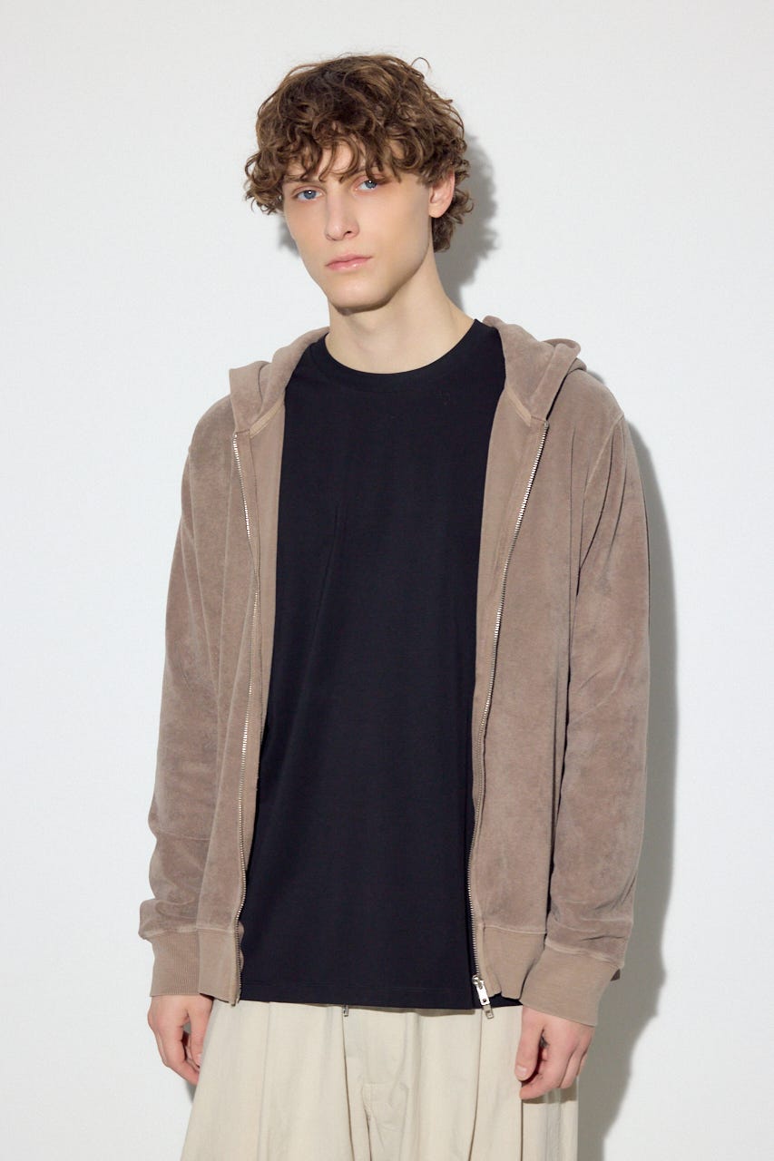 ソフトパイルジップアップフーディー MOCHA XL