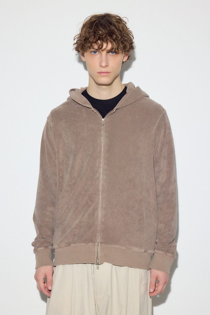 ソフトパイルジップアップフーディー MOCHA XL