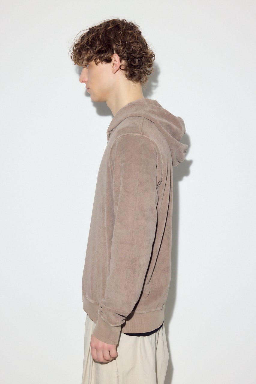 ソフトパイルジップアップフーディー MOCHA XL