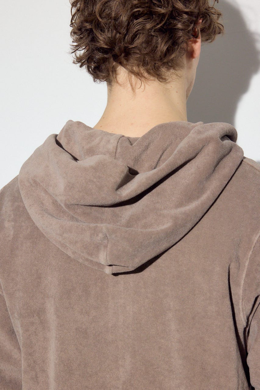 ソフトパイルジップアップフーディー MOCHA XL