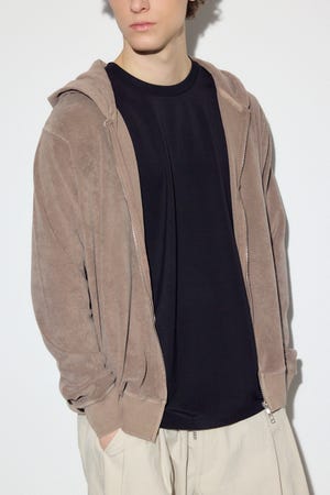 ソフトパイルジップアップフーディー