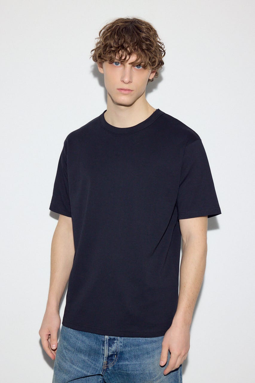 プレミアムコットンベーシック半袖Tシャツ BLK S