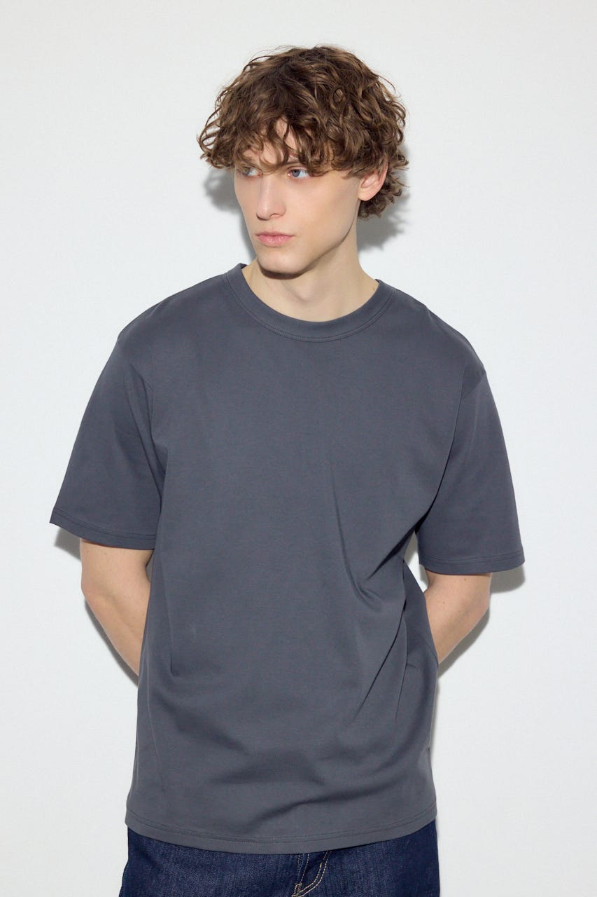 プレミアムコットンベーシック半袖Tシャツ GRY S