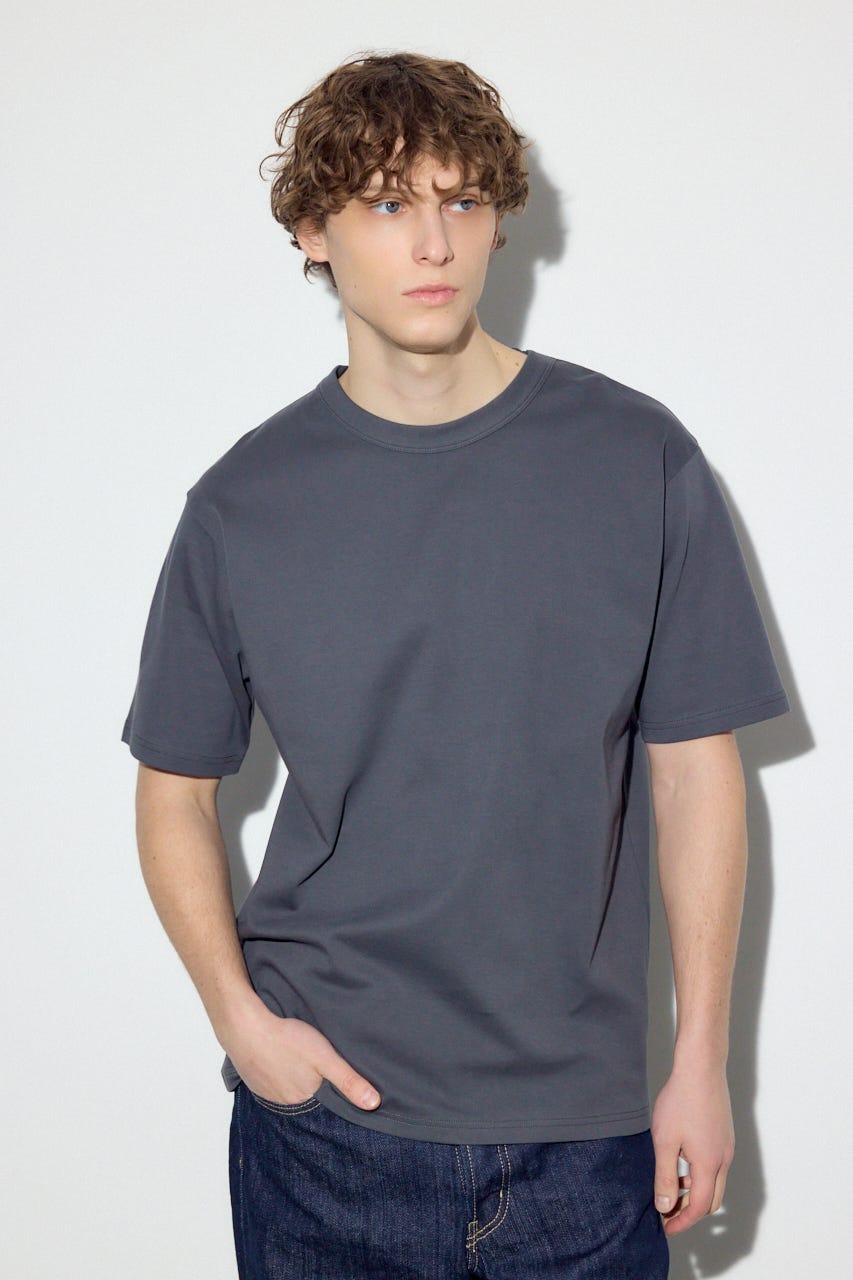 プレミアムコットンベーシック半袖Tシャツ GRY S