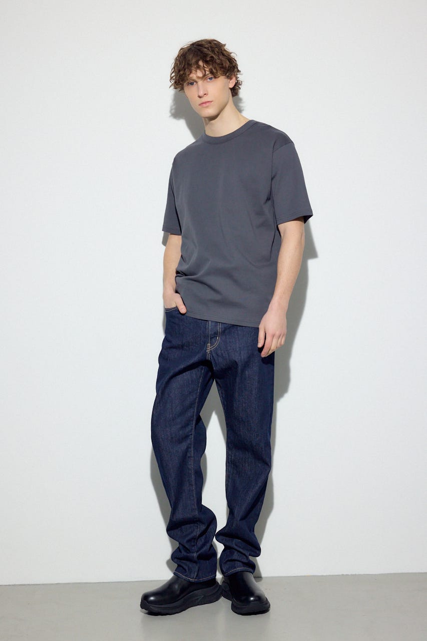 プレミアムコットンベーシック半袖Tシャツ GRY S