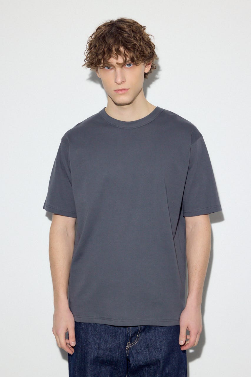 プレミアムコットンベーシック半袖Tシャツ GRY S