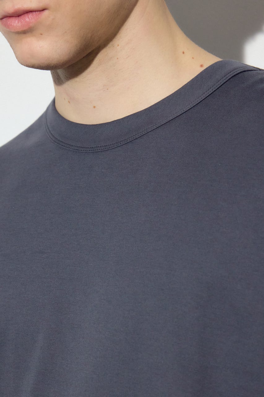 プレミアムコットンベーシック半袖Tシャツ GRY S