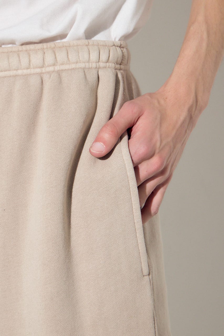 裏起毛リラックスパンツ L/BEG L