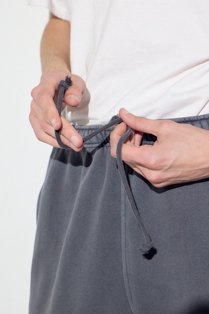 裏起毛リラックスパンツ L/BLK M