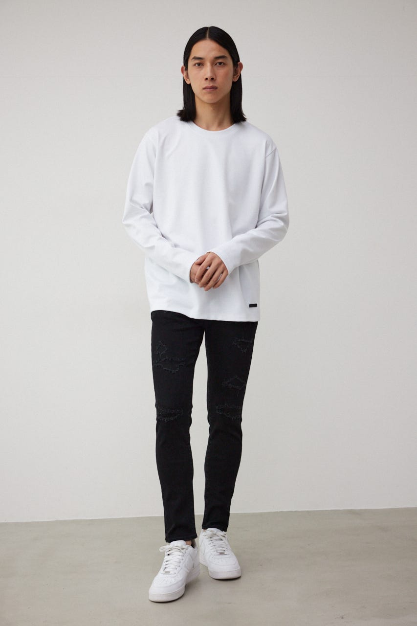 AZUL DENIM リペアスキニー BLK S