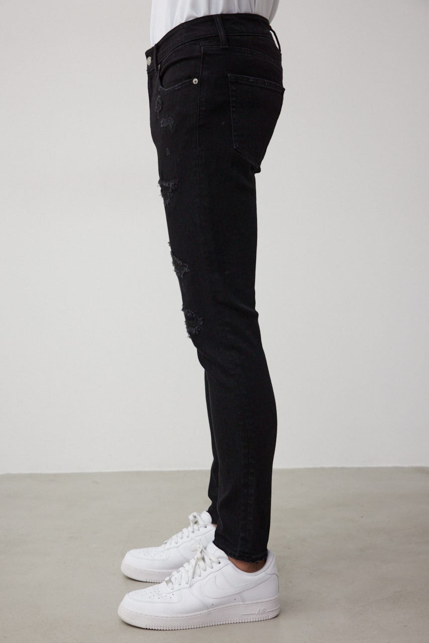 AZUL DENIM リペアスキニー BLK S