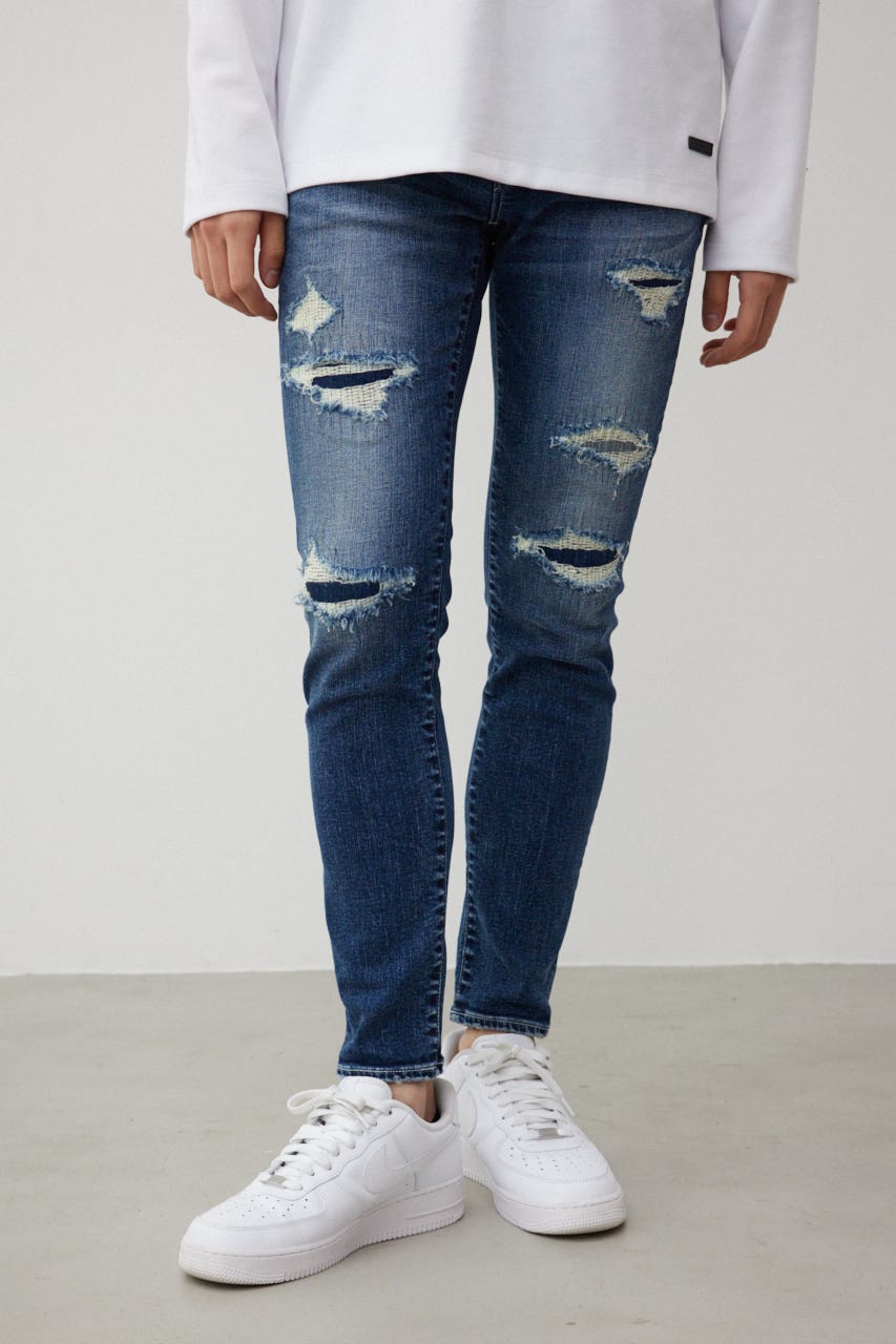 AZUL DENIM リペアスキニー BLU L
