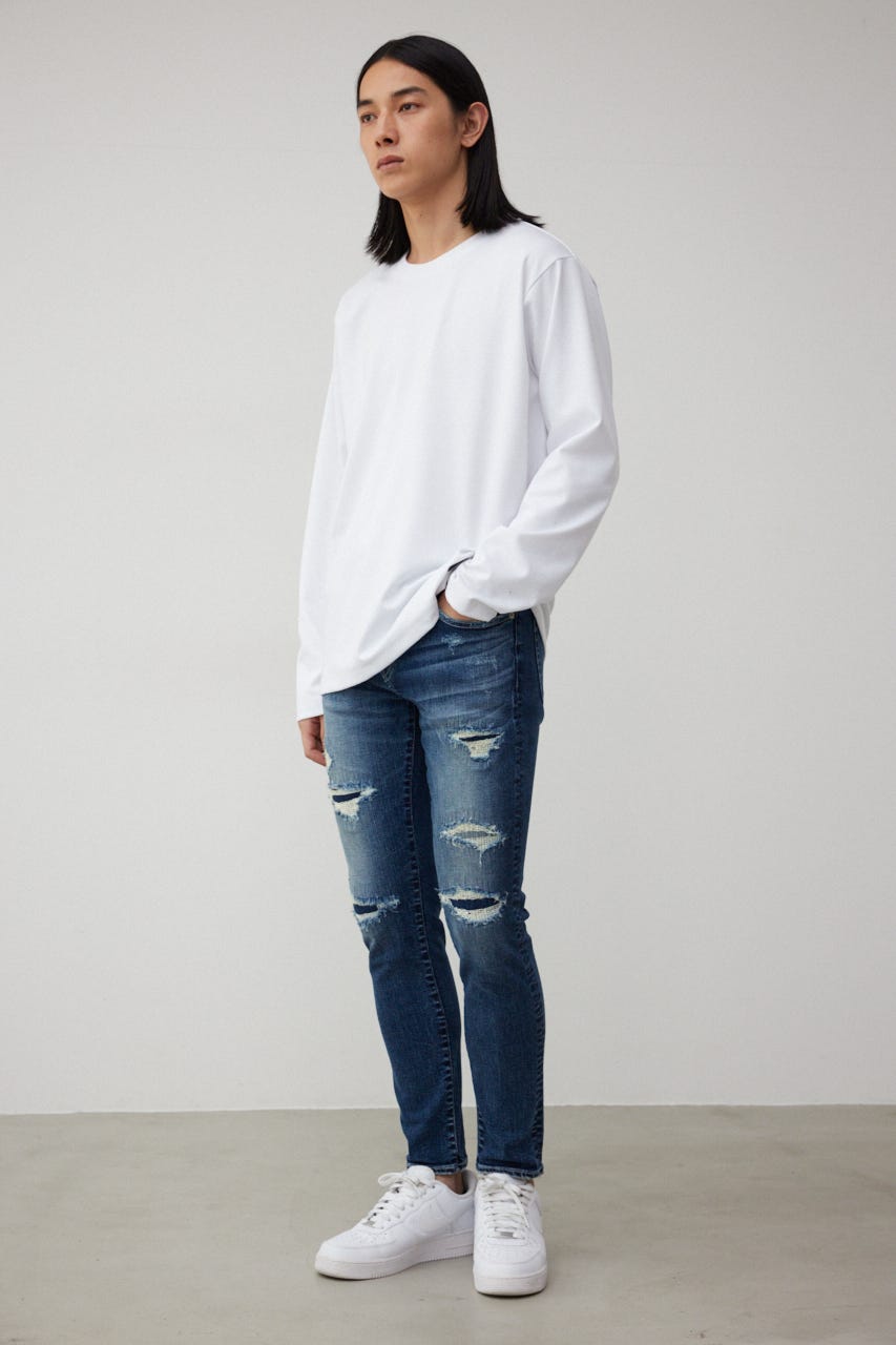 AZUL DENIM リペアスキニー BLU L