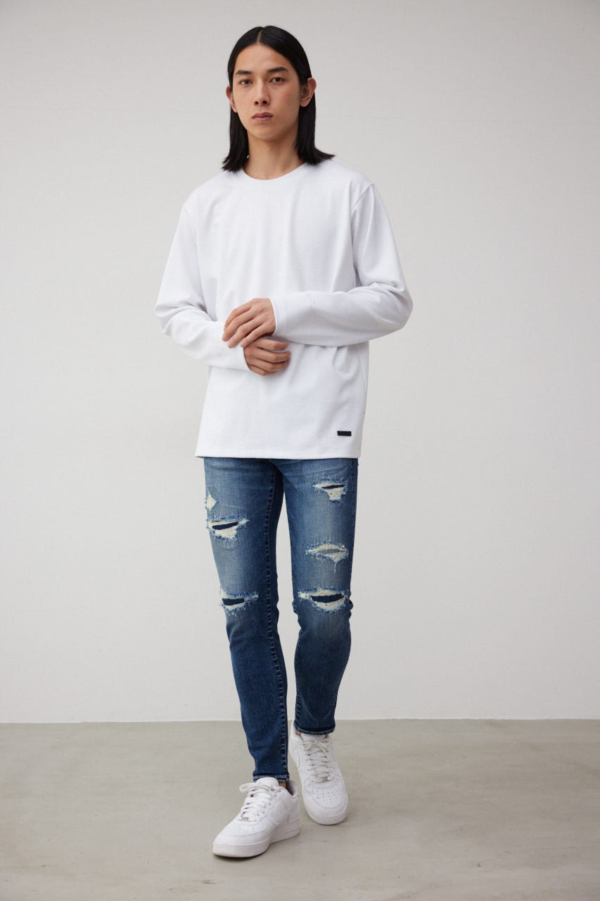 AZUL DENIM リペアスキニー BLU L