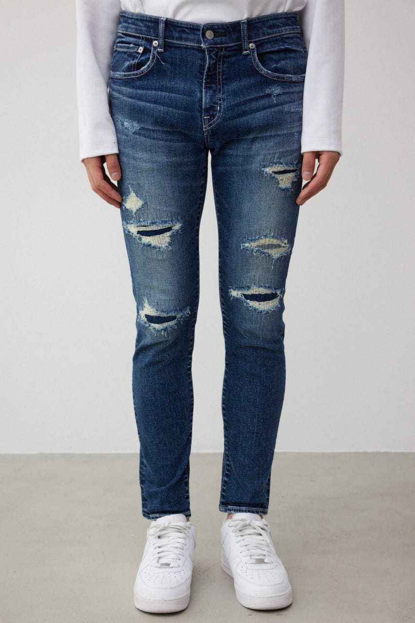AZUL DENIM リペアスキニー BLU L