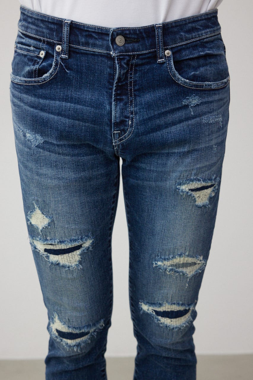 AZUL DENIM リペアスキニー BLU L
