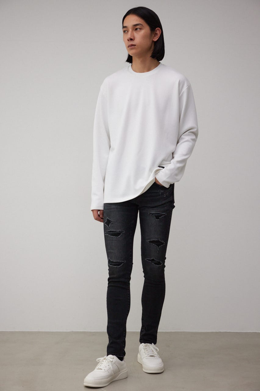 AZUL DENIM リペアスキニー L/BLK M