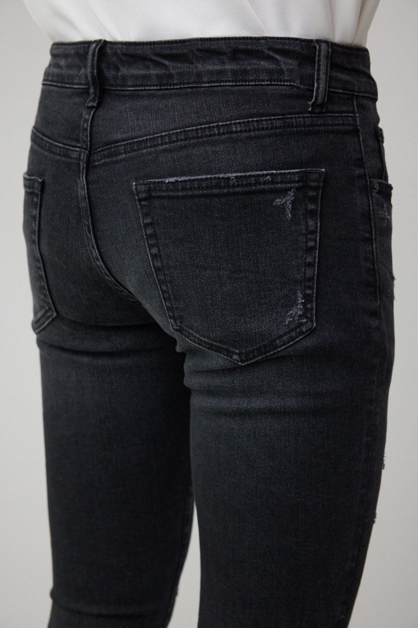 AZUL DENIM リペアスキニー L/BLK M