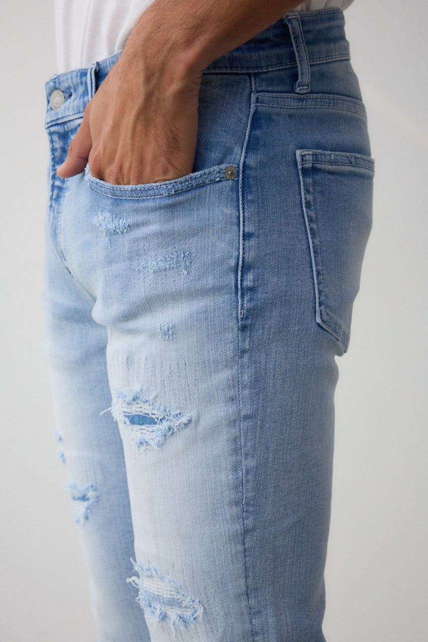 AZUL DENIM リペアスキニー L/BLU XS