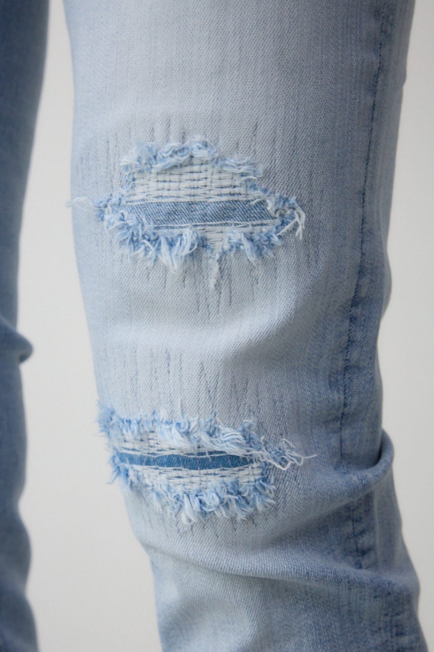 AZUL DENIM リペアスキニー L/BLU XS
