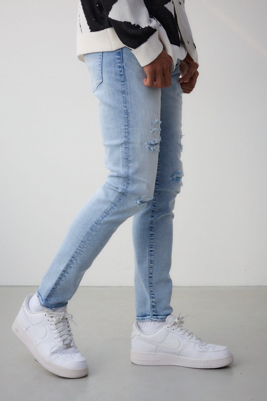 AZUL DENIM リペアスキニー L/BLU XS