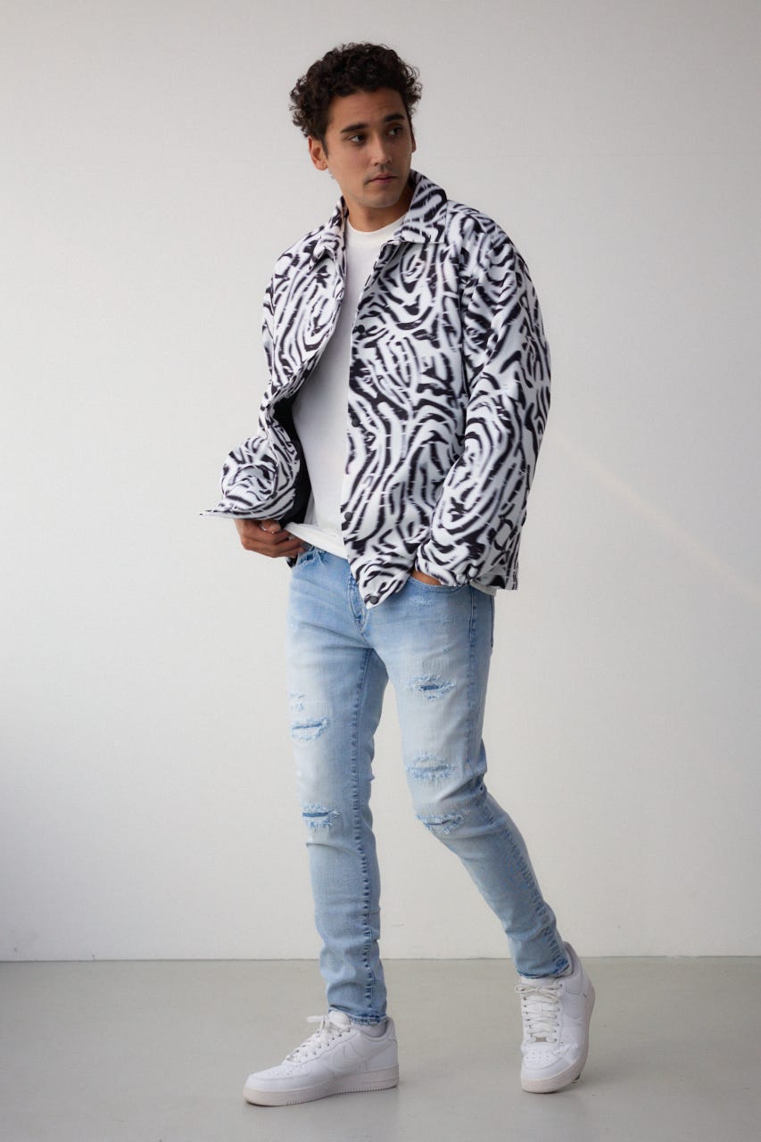 AZUL DENIM リペアスキニー L/BLU XS