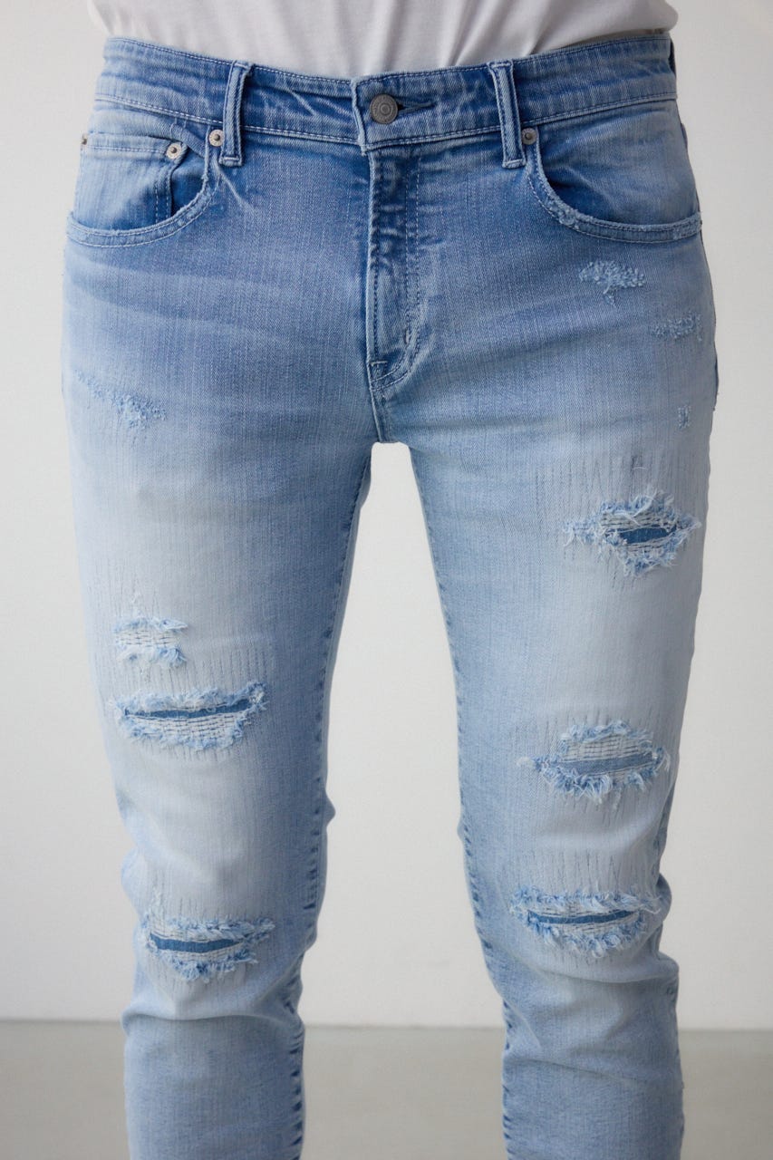 AZUL DENIM リペアスキニー L/BLU XS