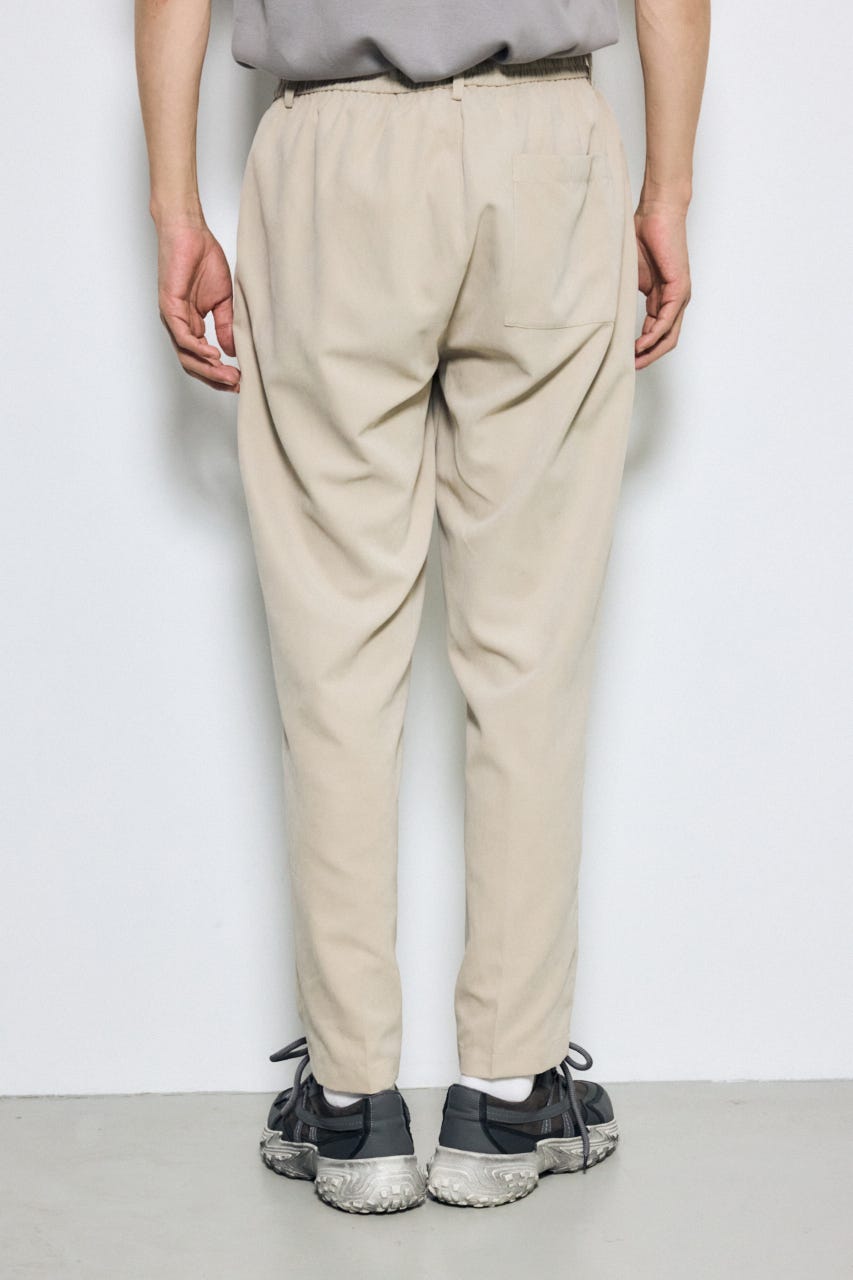 接触冷感フェイクスエードスリムパンツ BEG L