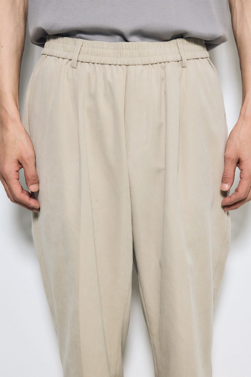 接触冷感フェイクスエードスリムパンツ BEG L