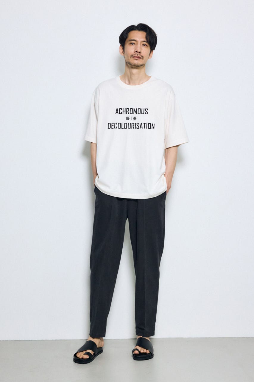 接触冷感フェイクスエードスリムパンツ BLK S