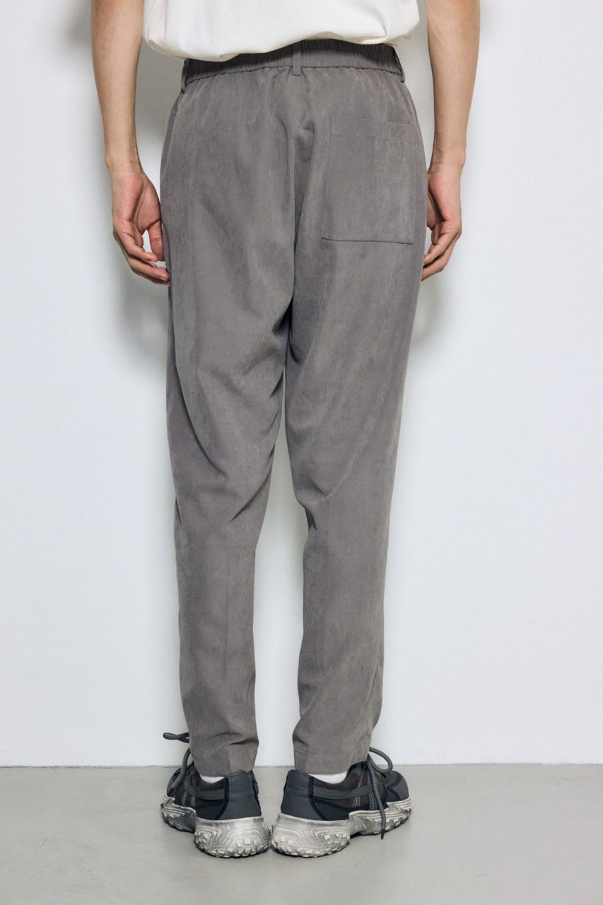 接触冷感フェイクスエードスリムパンツ GRY M